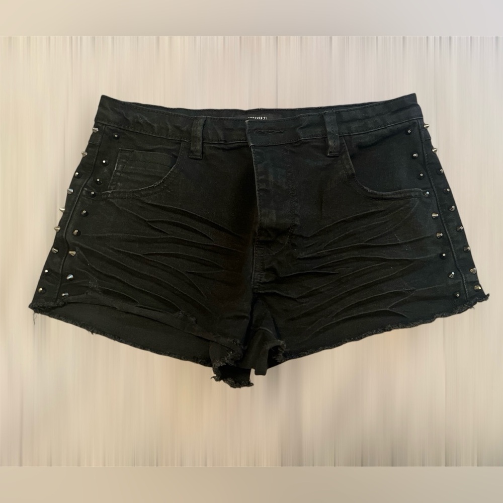 2/$12 Black Jean Shorts - Picture 2 of 7